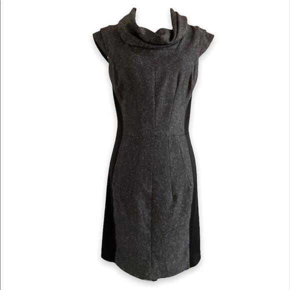Saks Fifth Avenue Black bodycon cap sleeve dress gray & black size 8 - Picture 5 of 12